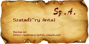 Szatmáry Antal névjegykártya